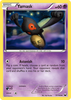 Yamask, Dark Explorers #51, Pokémon TCG card