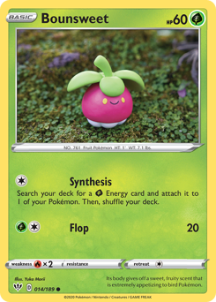 Bounsweet, Darkness Ablaze #14, Pokémon TCG card
