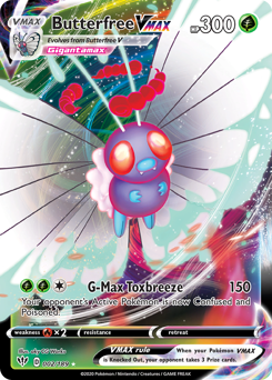 Butterfree VMAX, Darkness Ablaze #2, Pokémon TCG card