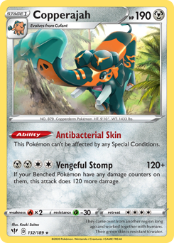 Copperajah, Darkness Ablaze #132, Pokémon TCG card