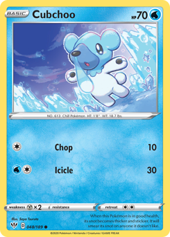 Cubchoo, Darkness Ablaze #48, Pokémon TCG card