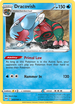 Dracovish, Darkness Ablaze #53, Pokémon TCG card