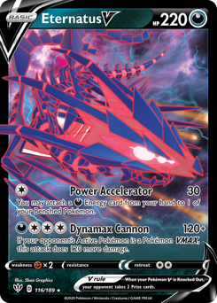 Eternatus V, Darkness Ablaze #116, Pokémon TCG card
