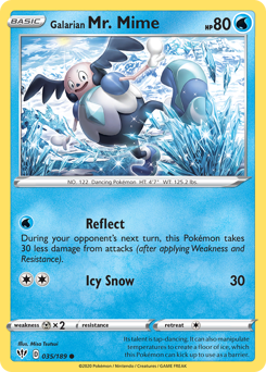 Galarian Mr. Mime, Darkness Ablaze #35, Pokémon TCG card