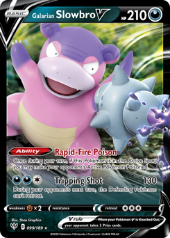 Galarian Slowbro V, Darkness Ablaze #99, Pokémon TCG card