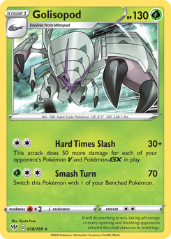 Golisopod, Darkness Ablaze #18, Pokémon TCG card