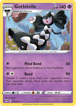 Gothitelle, Darkness Ablaze #75, Pokémon TCG card