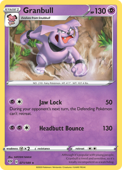 Granbull, Darkness Ablaze #71, Pokémon TCG card