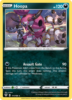 Hoopa, Darkness Ablaze #111, Pokémon TCG card