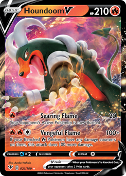 Houndoom V, Darkness Ablaze #21, Pokémon TCG card