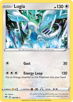 Lugia, Darkness Ablaze #140, Pokémon TCG card