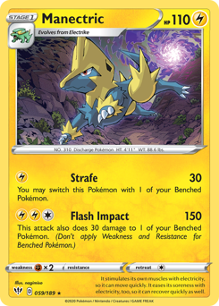 Manectric, Darkness Ablaze #59, Pokémon TCG card