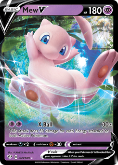 Mew V, Darkness Ablaze #69, Pokémon TCG card