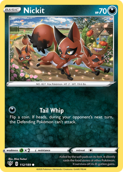 Nickit, Darkness Ablaze #112, Pokémon TCG card