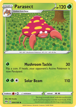Parasect, Darkness Ablaze #4, Pokémon TCG card