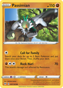 Passimian, Darkness Ablaze #97, Pokémon TCG card