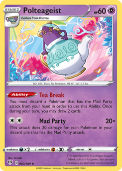 Polteageist, Darkness Ablaze #83, Pokémon TCG card