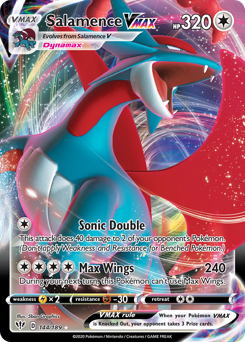 Salamence VMAX, Darkness Ablaze #144, Pokémon TCG card