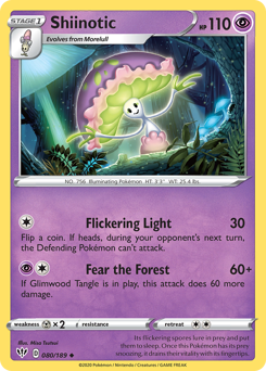 Shiinotic, Darkness Ablaze #80, Pokémon TCG card