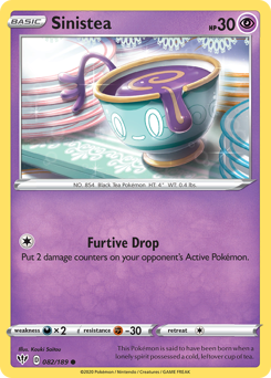 Sinistea, Darkness Ablaze #82, Pokémon TCG card