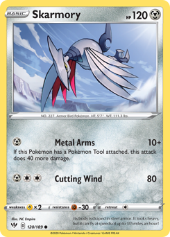 Skarmory, Darkness Ablaze #120, Pokémon TCG card