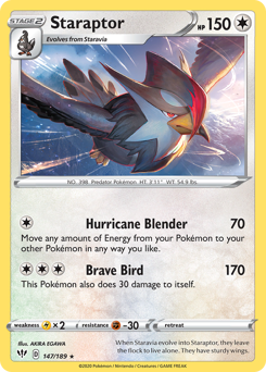 Staraptor, Darkness Ablaze #147, Pokémon TCG card