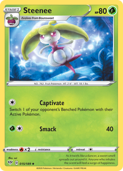 Steenee, Darkness Ablaze #15, Pokémon TCG card