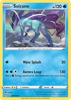 Suicune, Darkness Ablaze #37, Pokémon TCG card