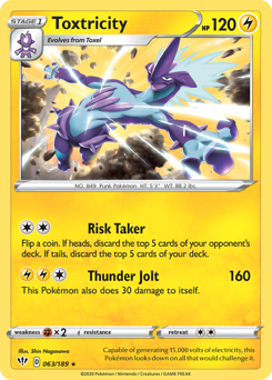 Toxtricity, Darkness Ablaze #63, Pokémon TCG card
