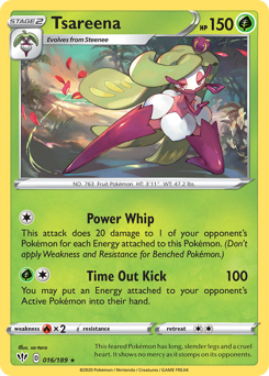 Tsareena, Darkness Ablaze #16, Pokémon TCG card