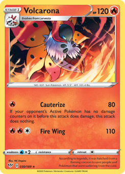 Volcarona, Darkness Ablaze #30, Pokémon TCG card
