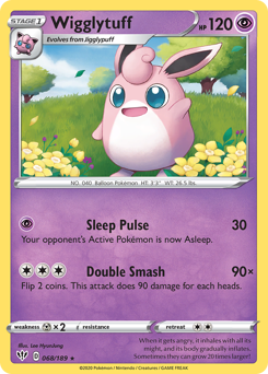 Wigglytuff, Darkness Ablaze #68, Pokémon TCG card