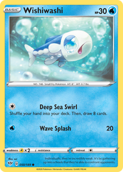 Wishiwashi, Darkness Ablaze #50, Pokémon TCG card