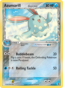 Azumarill δ, Delta Species #19, Pokémon TCG card