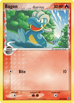 Bagon δ, Delta Species #57, Pokémon TCG card