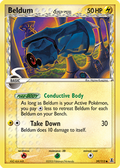 Beldum δ, Delta Species #59, Pokémon TCG card