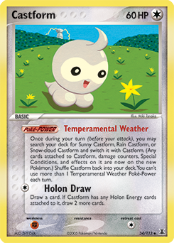 Castform, Delta Species #34, Pokémon TCG card