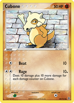 Cubone, Delta Species #60, Pokémon TCG card