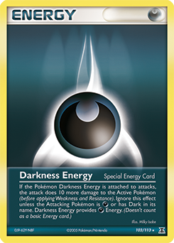 Darkness Energy, Delta Species #103, Pokémon TCG card