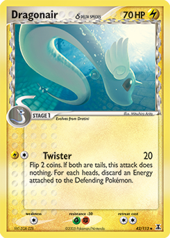 Dragonair δ, Delta Species #42, Pokémon TCG card