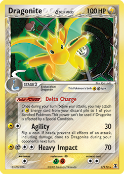 Dragonite δ, Delta Species #3, Pokémon TCG card