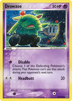 Drowzee, Delta Species #67, Pokémon TCG card