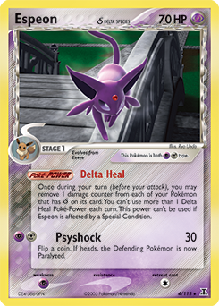 Espeon δ, Delta Species #4, Pokémon TCG card