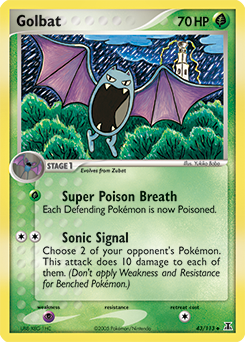 Golbat, Delta Species #43, Pokémon TCG card