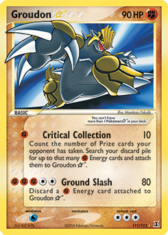 Groudon ★, Delta Species #111, Pokémon TCG card