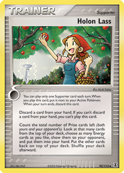 Holon Lass, Delta Species #92, Pokémon TCG card