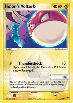 Holon's Voltorb, Delta Species #71, Pokémon TCG card