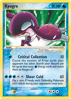 Kyogre ★, Delta Species #112, Pokémon TCG card
