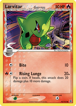 Larvitar δ, Delta Species #73, Pokémon TCG card