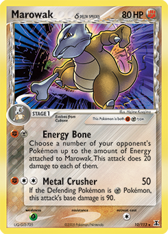 Marowak δ, Delta Species #10, Pokémon TCG card